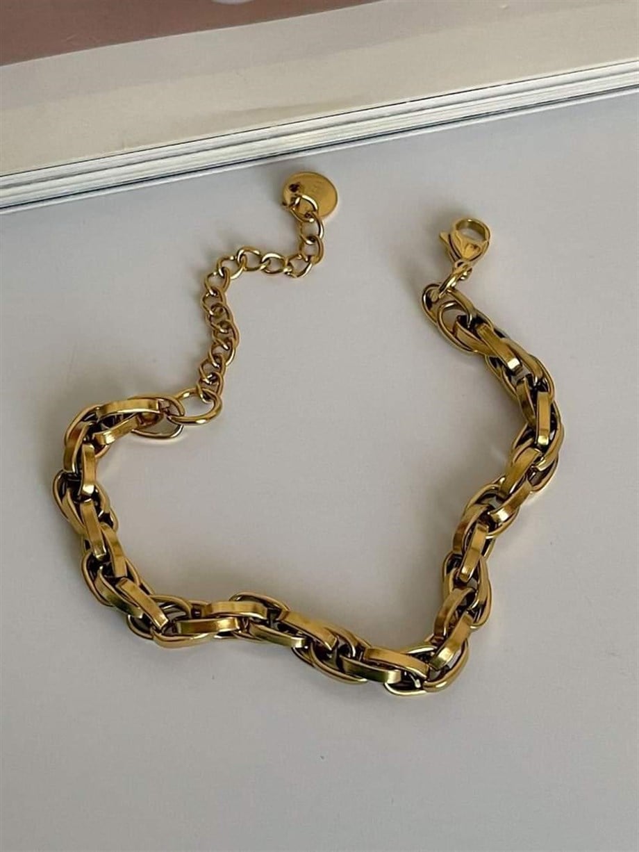 Çelik Geçmeli Bileklik (23 Cm)
