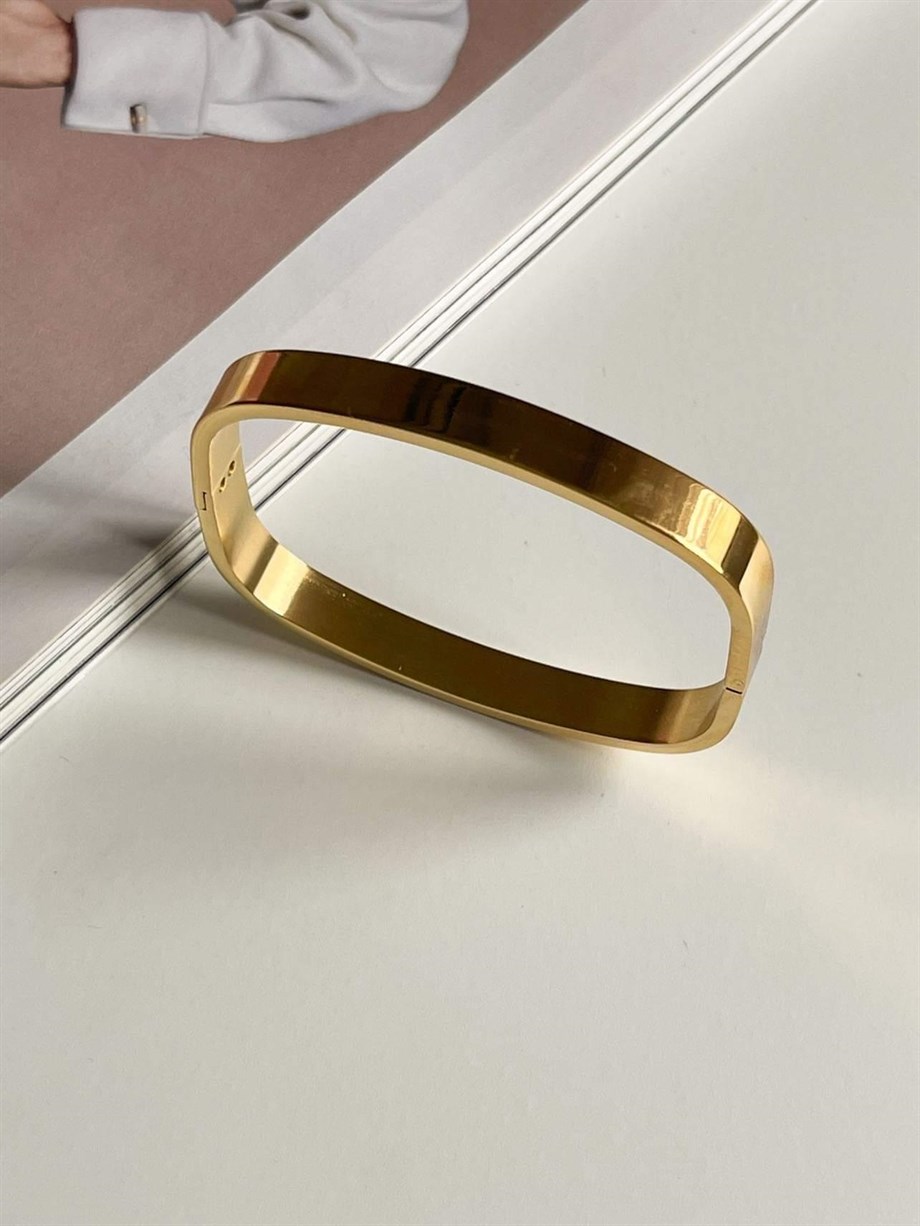 Çelik Gold Basic Kelepce Bileklik