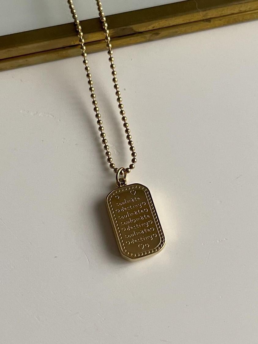 Çelik Gold Beyaz Sedefli Çift Yönlü Kullanılan Kolye (48 Cm)