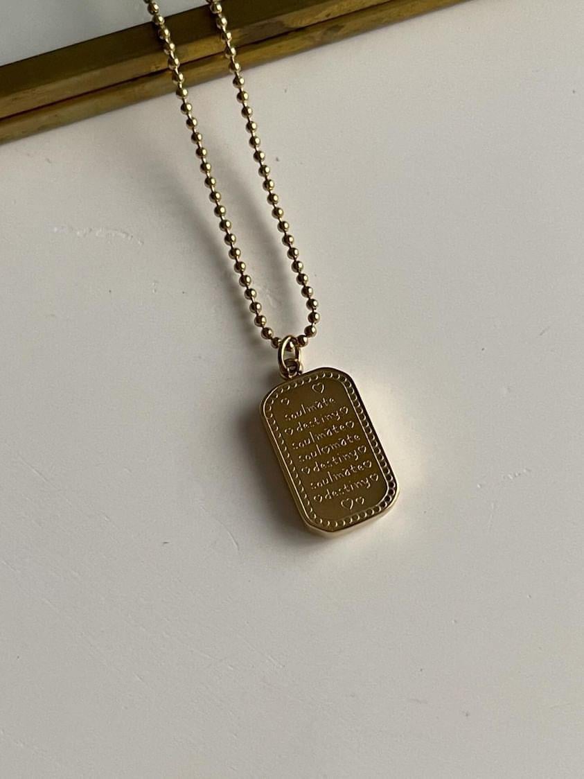Çelik Gold Beyaz Sedefli Çift Yönlü Kullanılan Kolye (48 Cm)