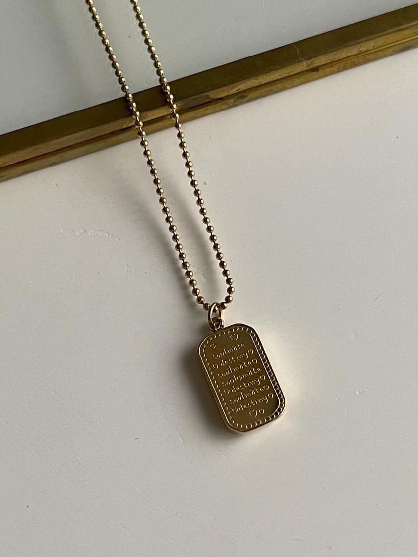 Çelik Gold Beyaz Sedefli Çift Yönlü Kullanılan Kolye (48 Cm)
