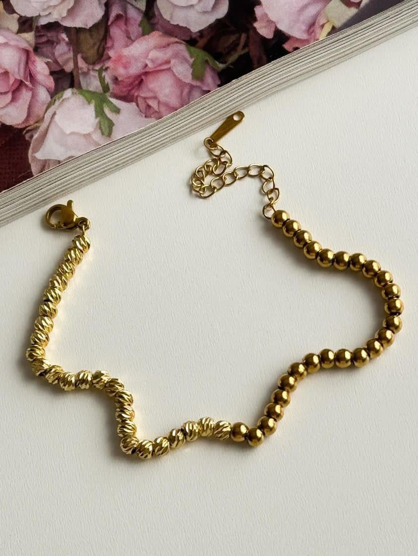 Çelik Gold Dorika Bileklik (21 Cm)