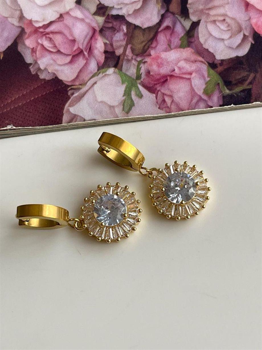 Çelik Gold Hera Küpe (3 Cm)