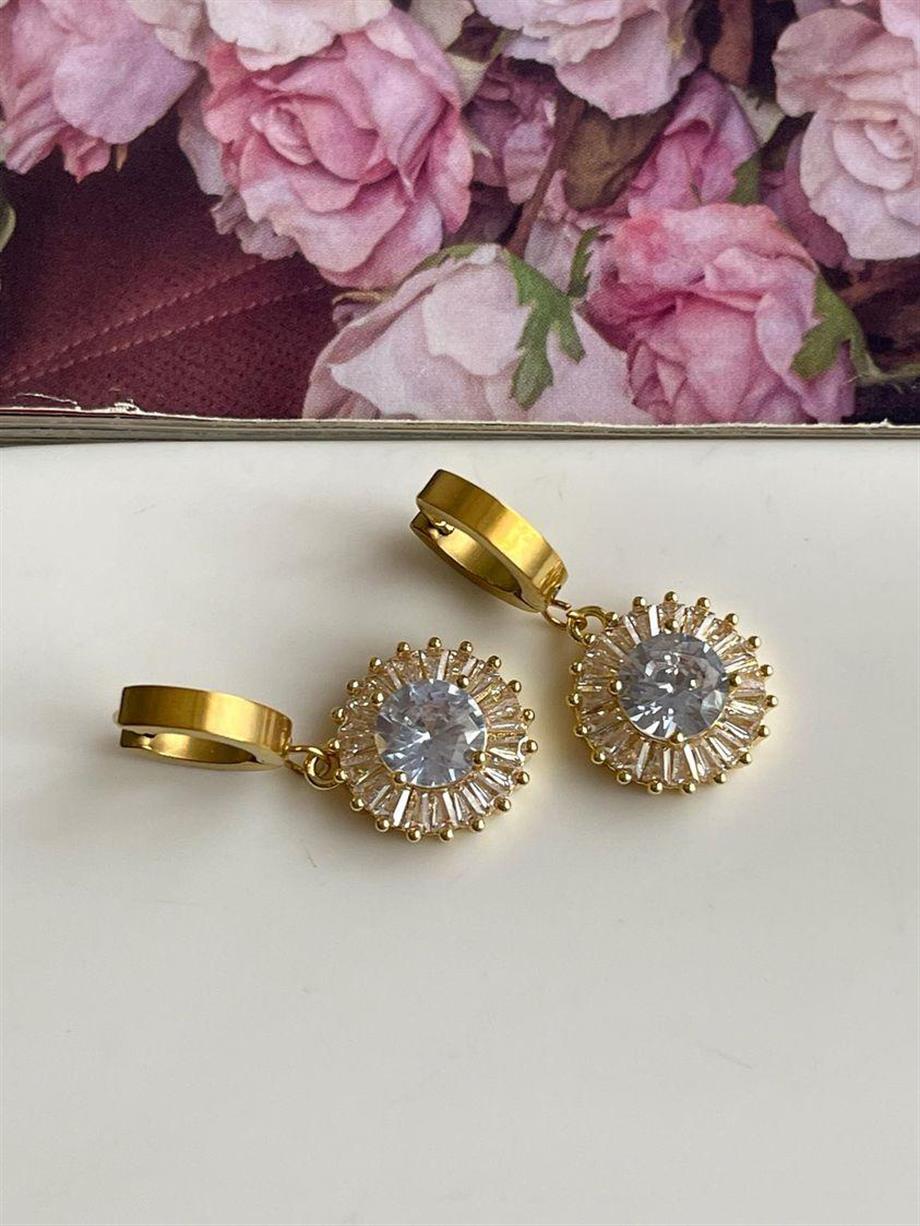 Çelik Gold Hera Küpe (3 Cm)