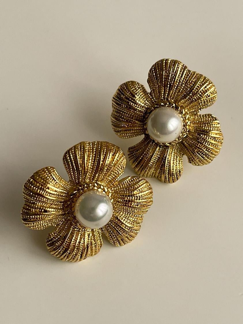 Çelik Gold İncili Diva Küpe (2.20 Cm)