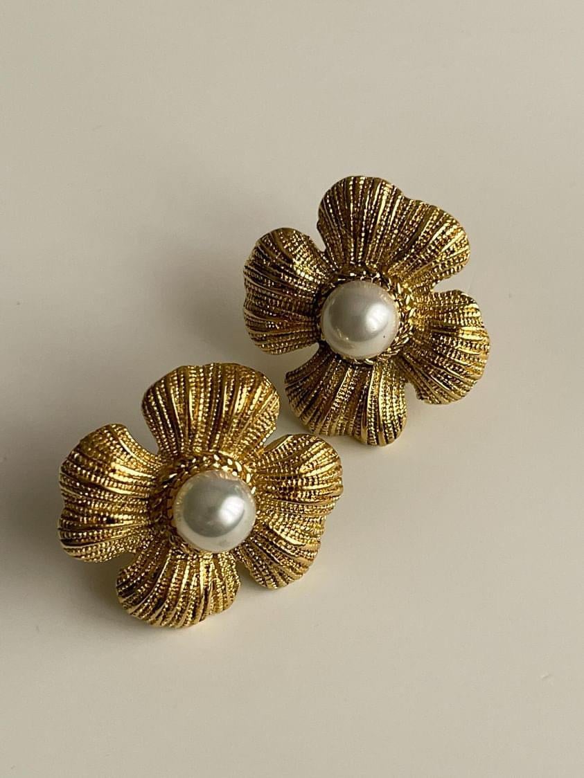 Çelik Gold İncili Diva Küpe (2.20 Cm)