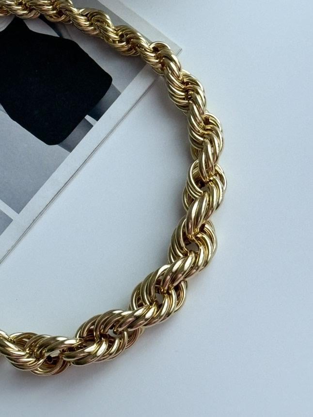 Çelik Gold Kalın Luvaj Kolye (50 Cm)