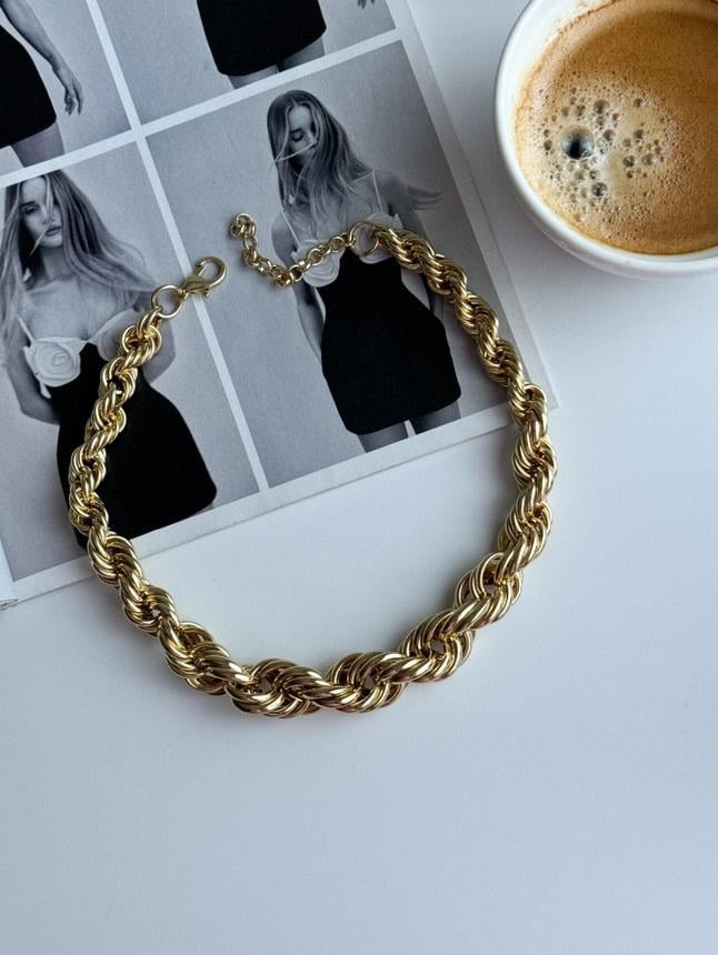 Çelik Gold Kalın Luvaj Kolye (50 Cm)