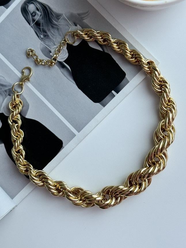 Çelik Gold Kalın Luvaj Kolye (50 Cm)