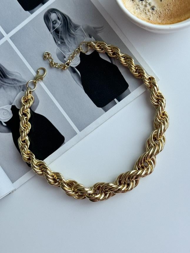 Çelik Gold Kalın Luvaj Kolye (50 Cm)