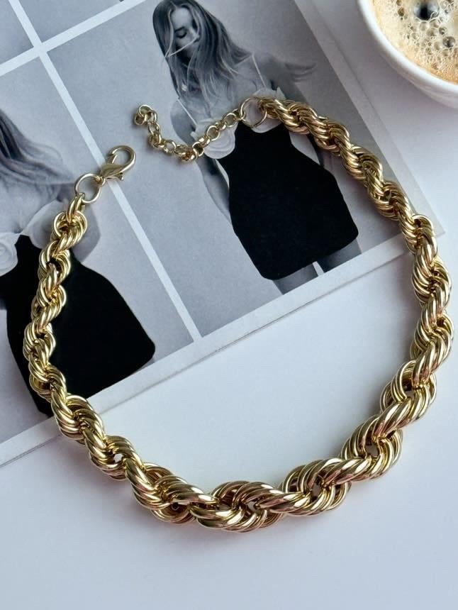 Çelik Gold Kalın Luvaj Kolye (50 Cm)