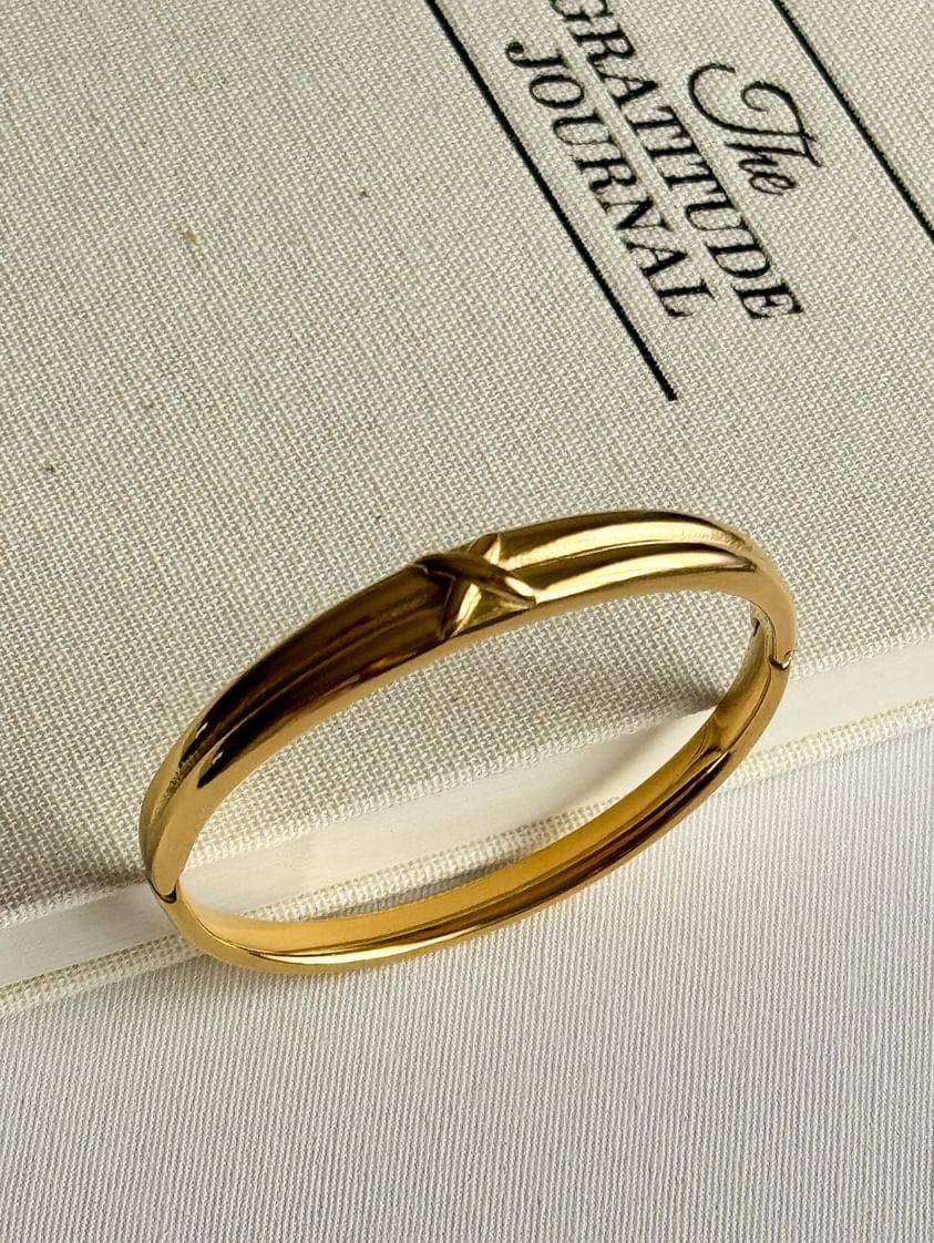 Çelik Gold Kelepçe Bileklik 