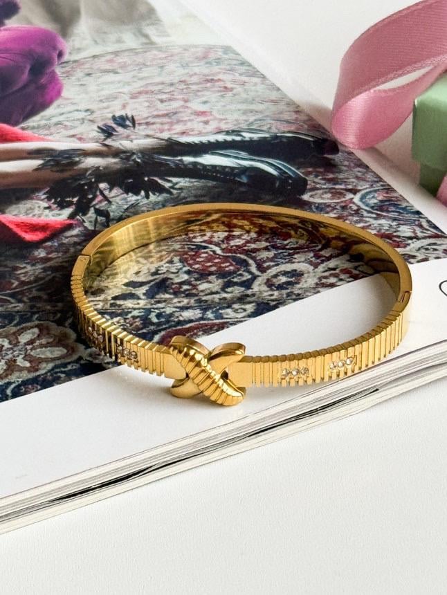 Çelik Gold Kelepçe Bileklik 