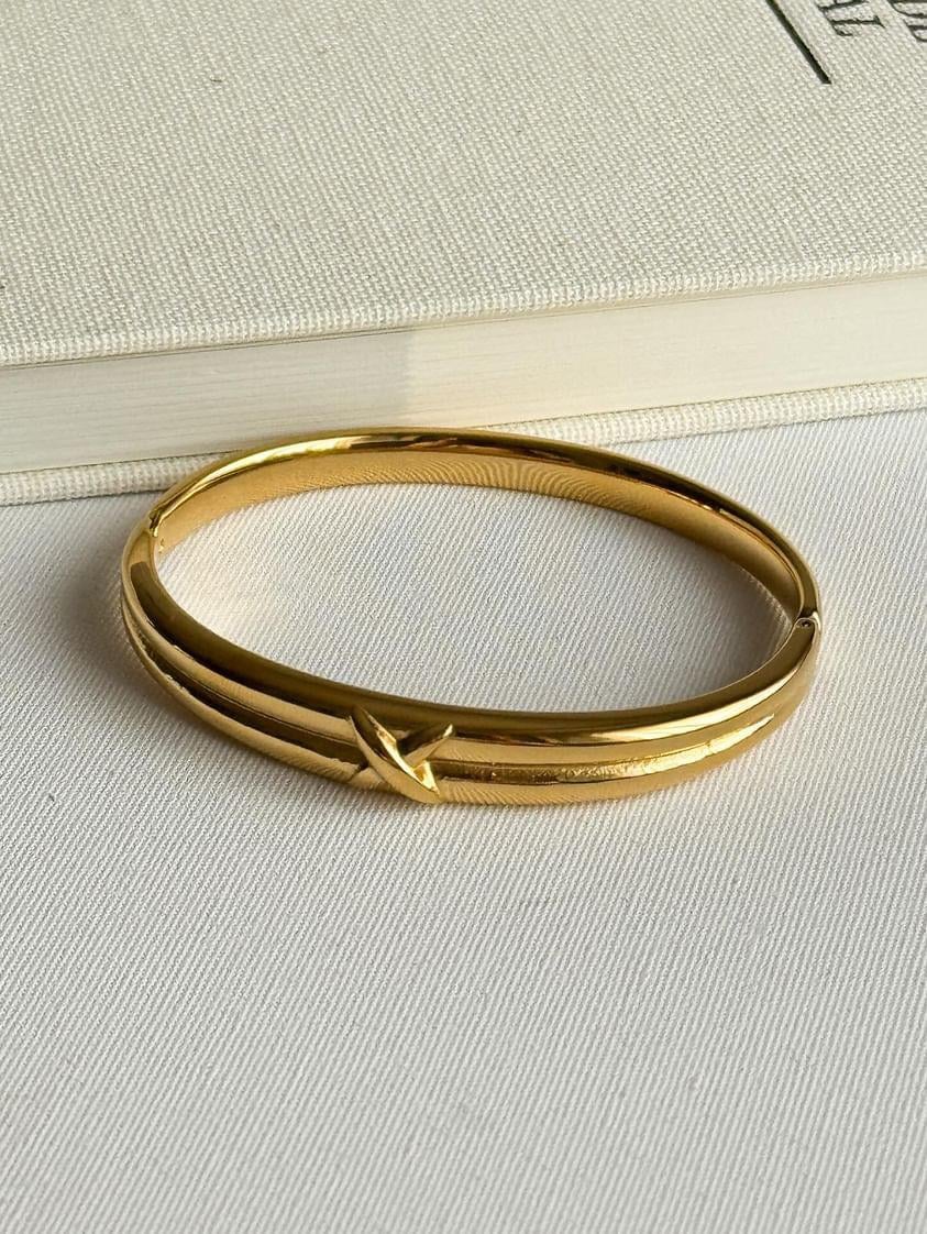 Çelik Gold Kelepçe Bileklik 