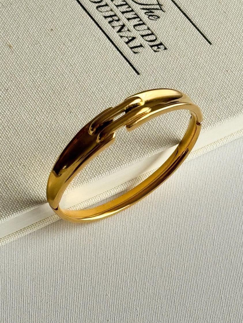 Çelik Gold Kelepçe Bileklik 