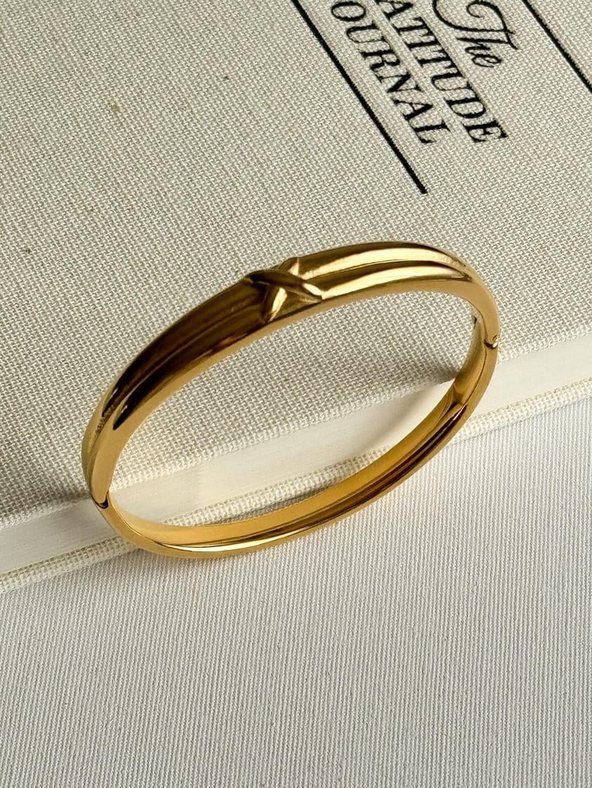 Çelik Gold Kelepçe Bileklik 