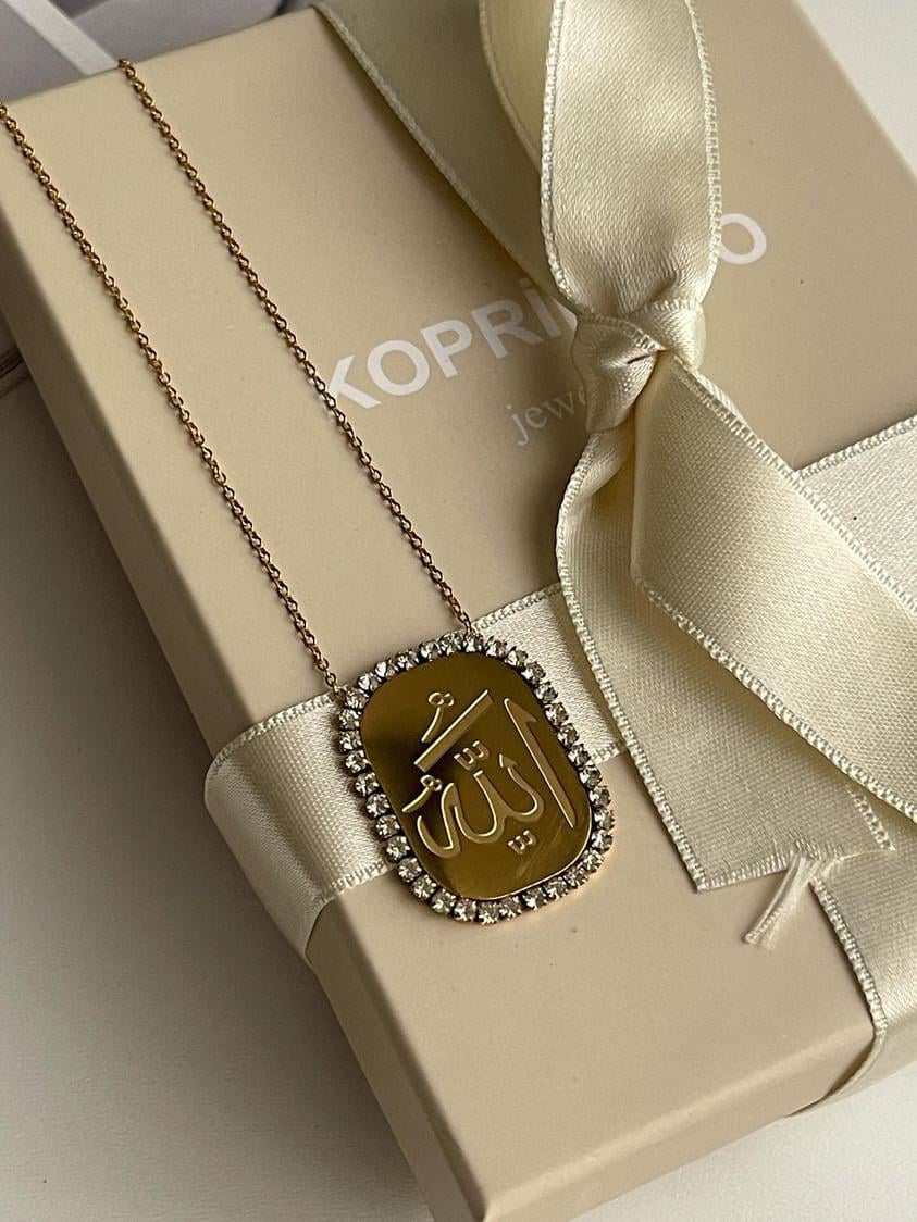 Çelik Gold Maide Kolye (48 Cm)
