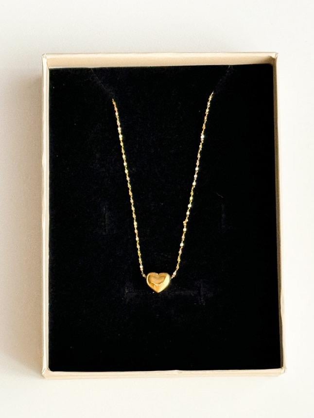 Çelik Gold Minimal Kalp Kolye (48 Cm)