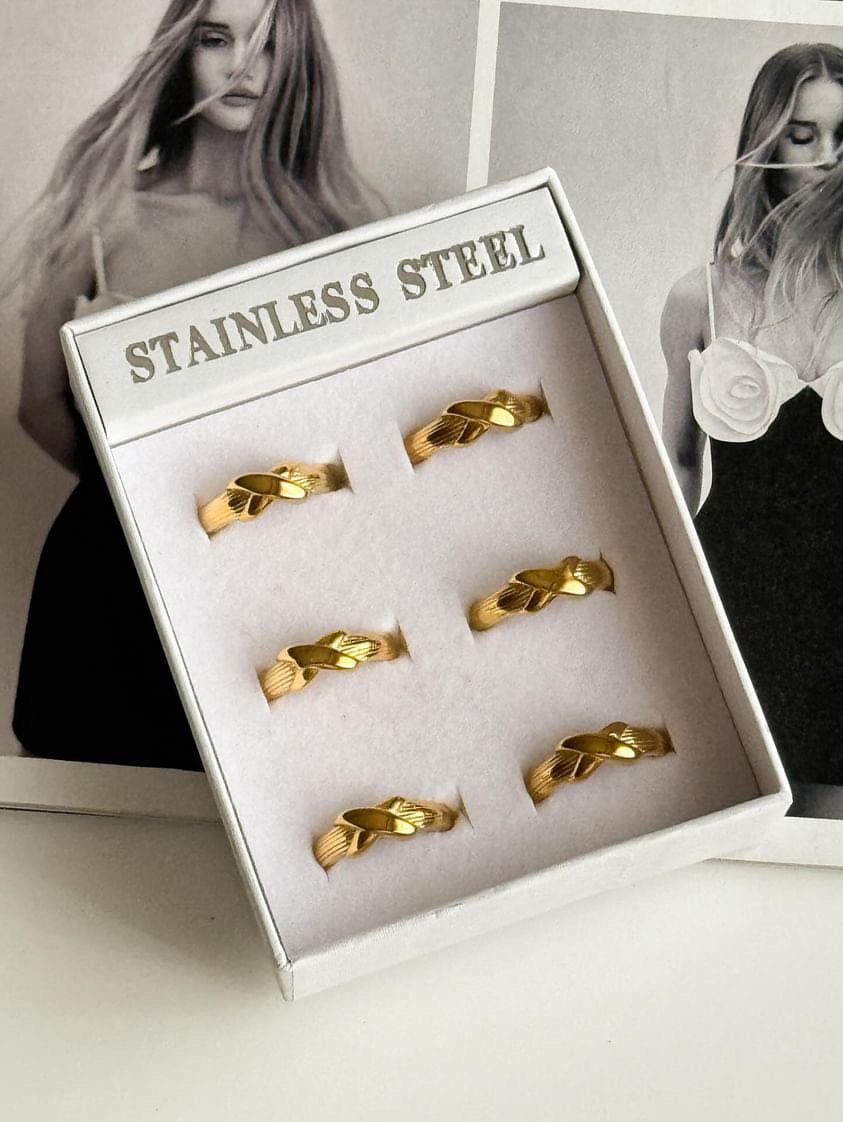Çelik Gold Numaralı Yüzük (18 Numara)