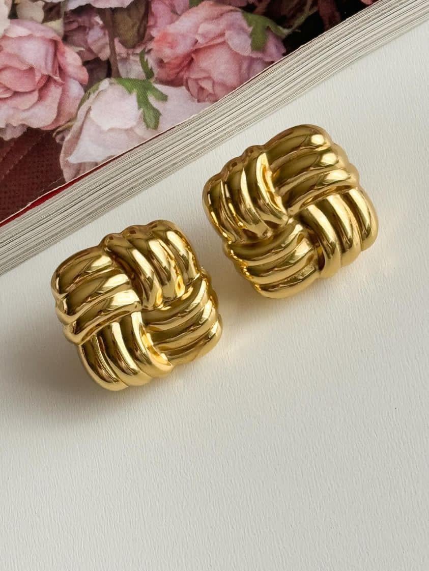 Çelik Gold Pinterest Küpe (2.20 Cm)