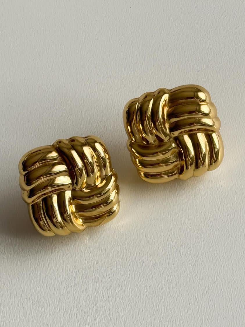 Çelik Gold Pinterest Küpe (2.20 Cm)