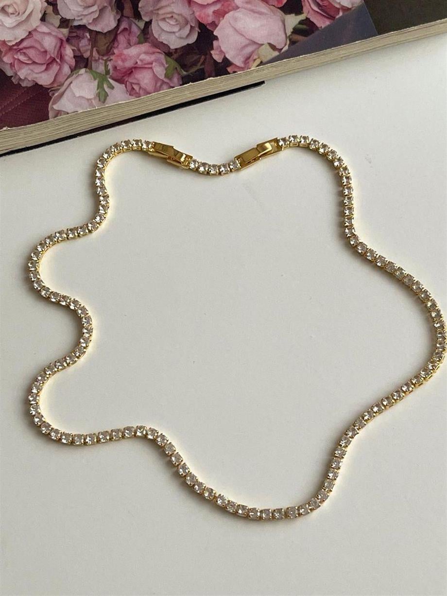 Çelik Gold Renk Su Yolu Kolye (45 Cm)