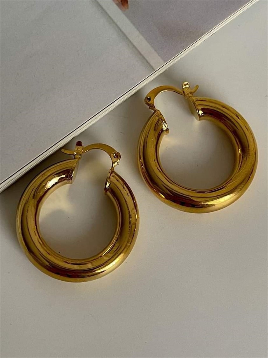 Çelik Gold Steel Basic Küpe (3.20 Cm)