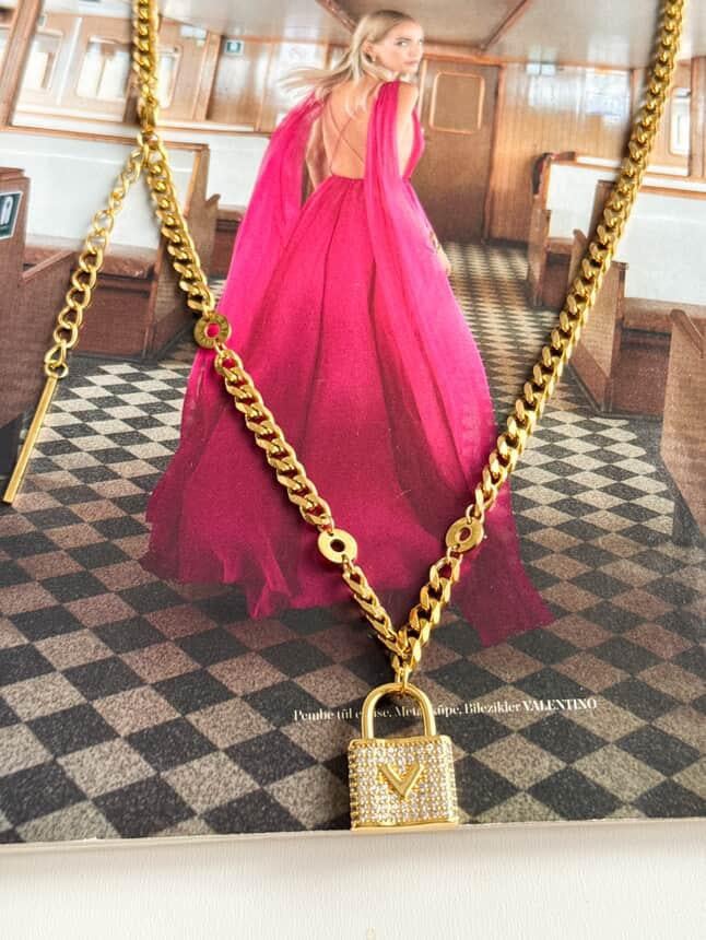 Çelik Gold Uzun Marka Model Kolye  (66 Cm)