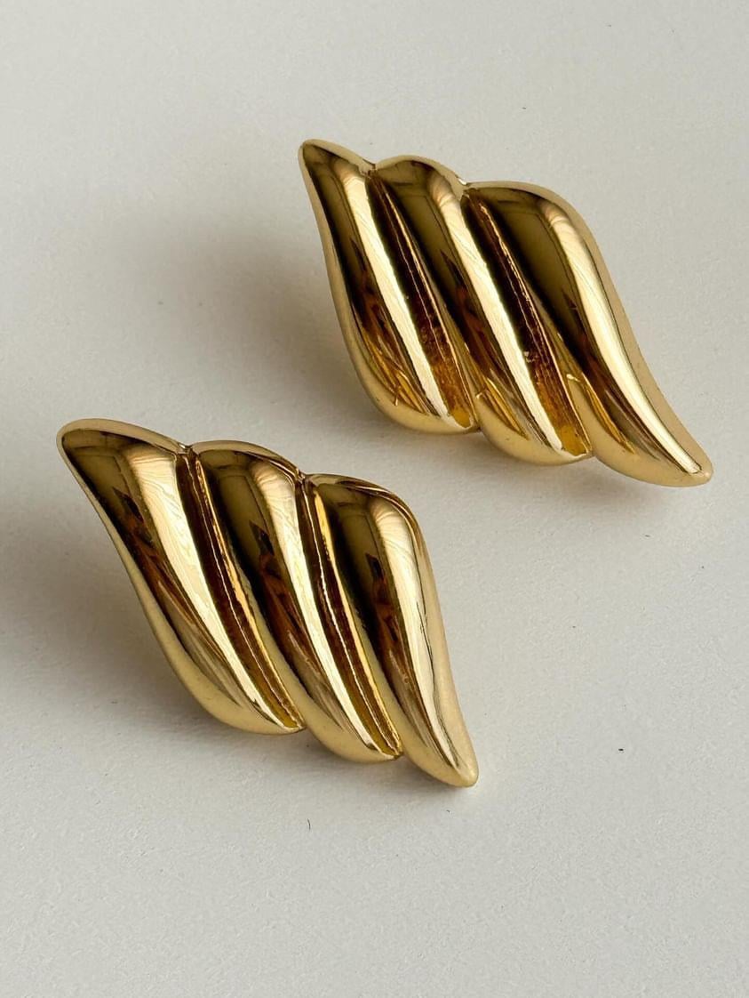 Çelik Gold Vintage Küpe (3 5 Cm)