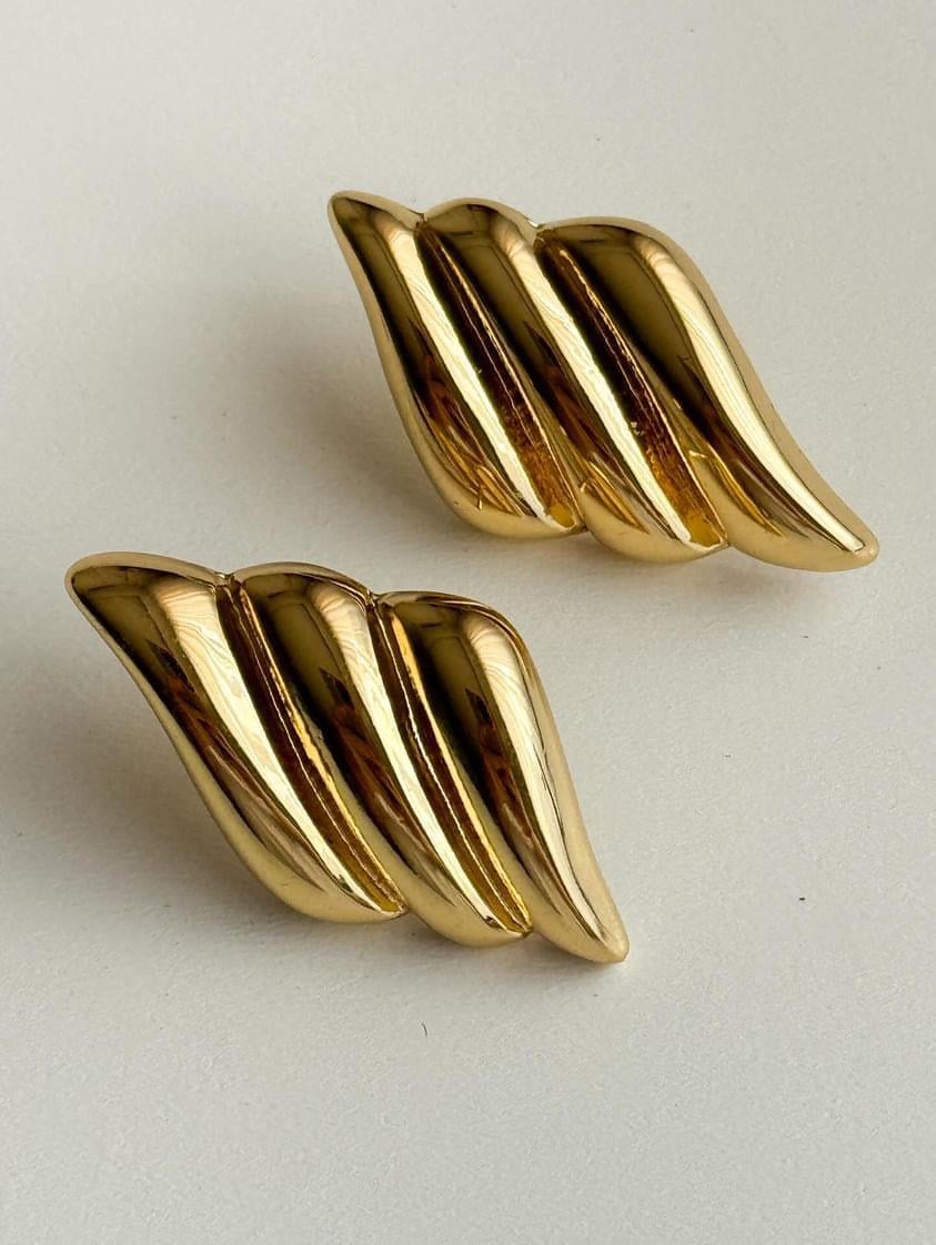 Çelik Gold Vintage Küpe (3 5 Cm)