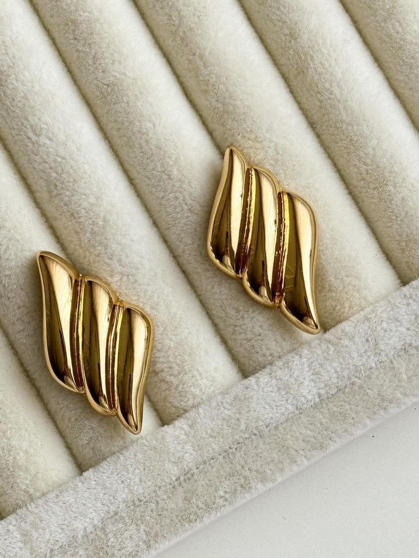Çelik Gold Vintage Küpe (3 5 Cm)