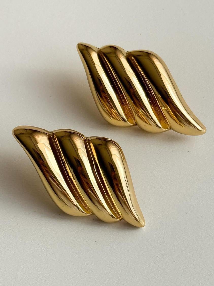 Çelik Gold Vintage Küpe (3 5 Cm)