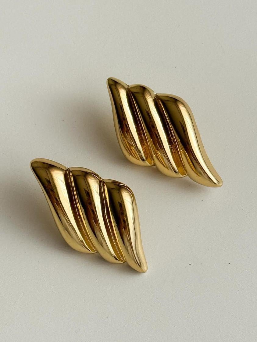 Çelik Gold Vintage Küpe (3 5 Cm)
