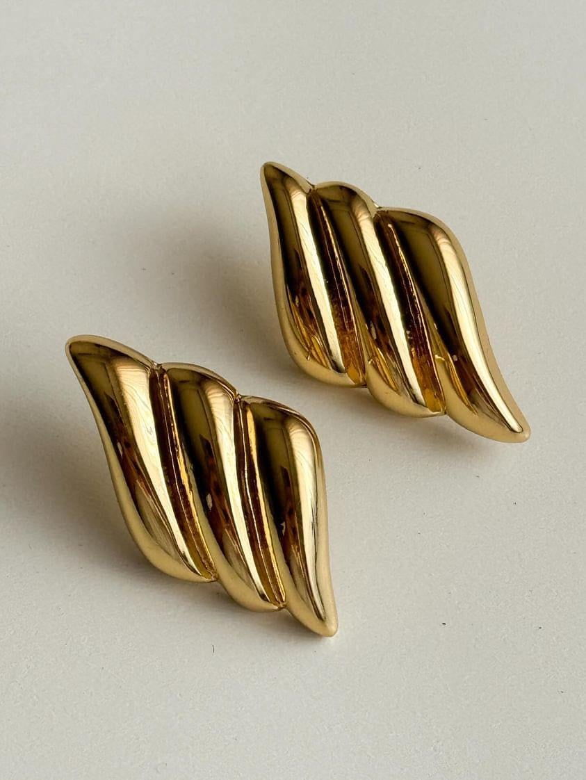 Çelik Gold Vintage Küpe (3 5 Cm)