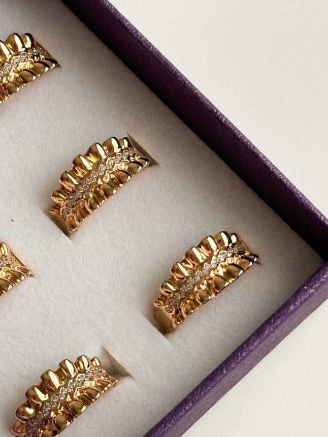 Çelik Gold Zirkon Taşlı Numaralı Yüzük (19 Numara)