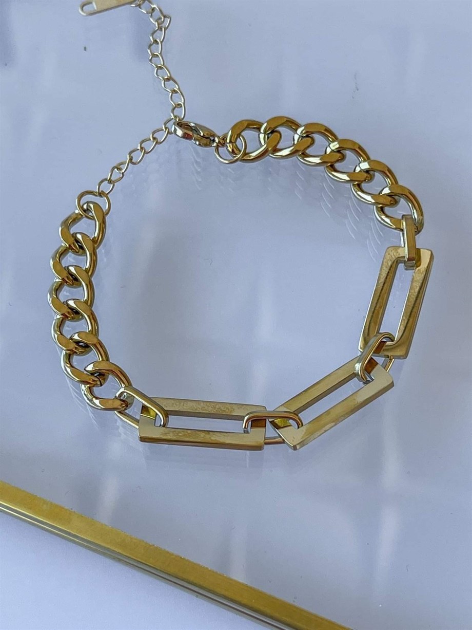 Çelik Halkalı Bileklik (22 Cm)