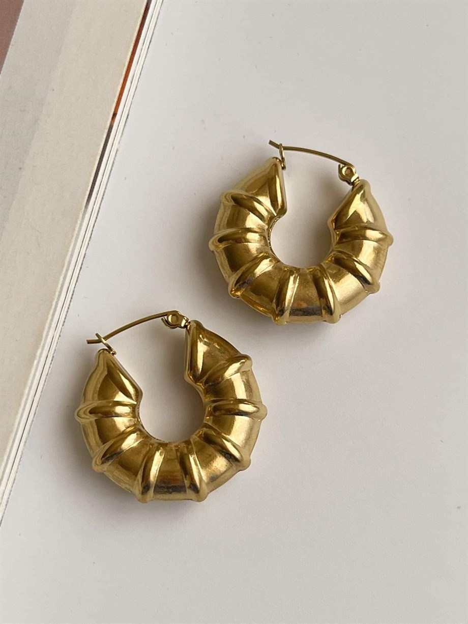 Çelik İçi Boş Hafif Halka Küpe (3 Cm)