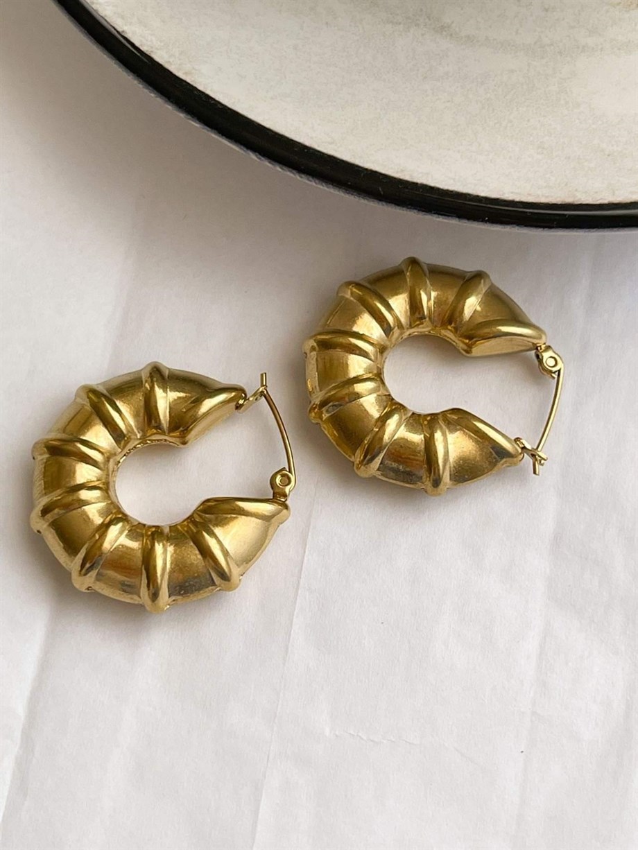 Çelik İçi Boş Hafif Halka Küpe (3 Cm)