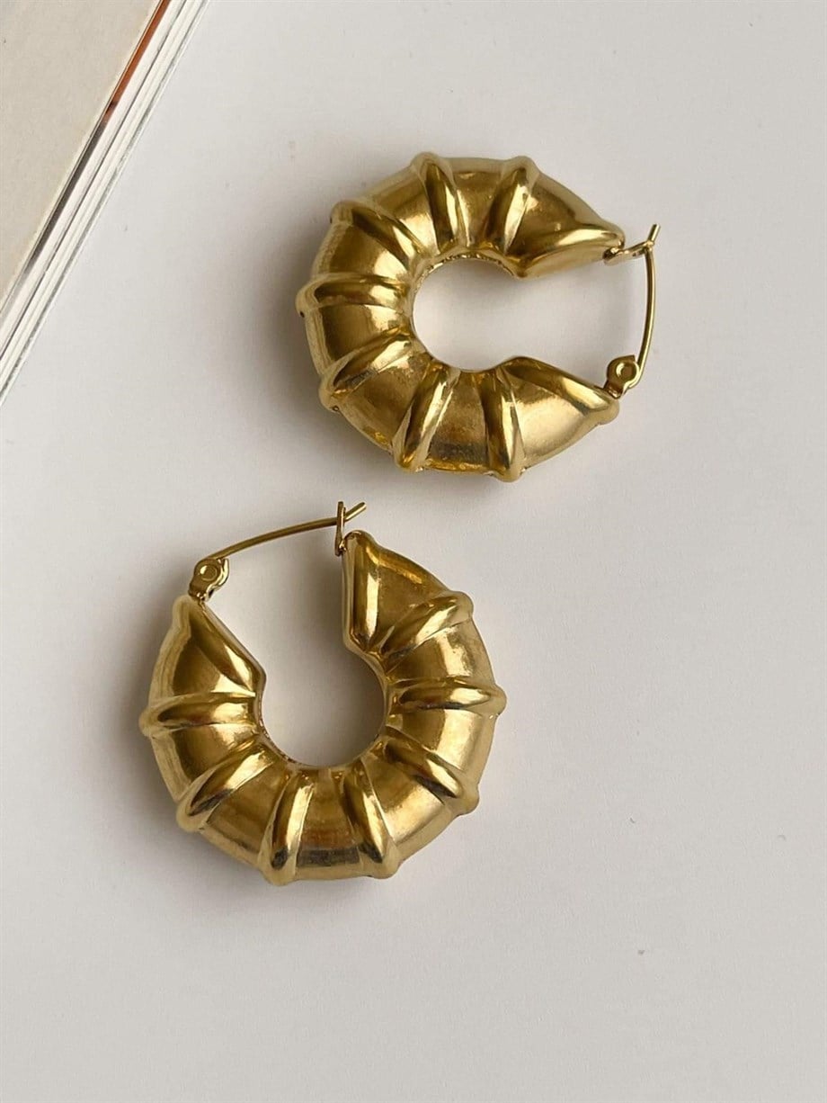 Çelik İçi Boş Hafif Halka Küpe (3 Cm)