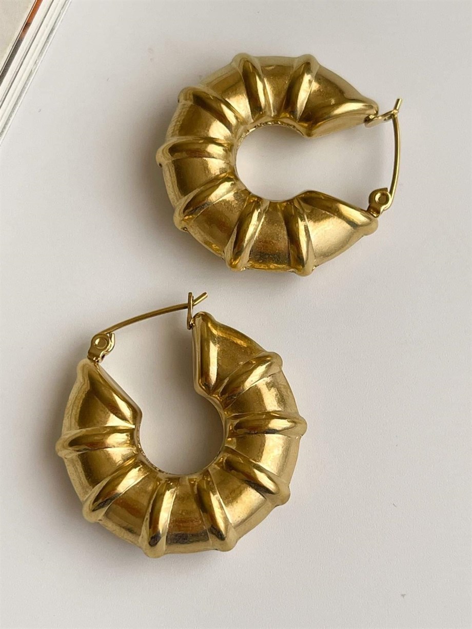 Çelik İçi Boş Hafif Halka Küpe (3 Cm)