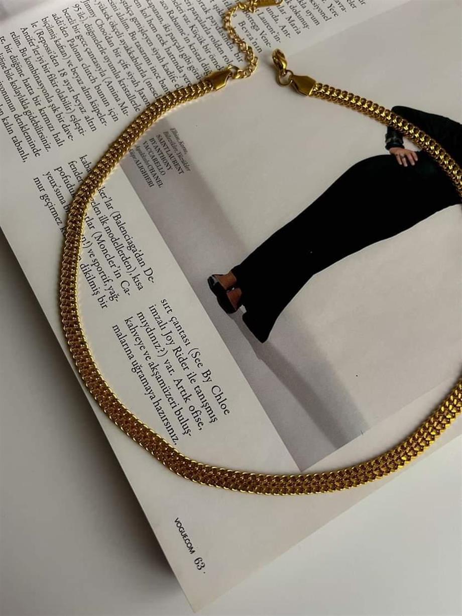 Çelik İnce Örgü Kolye (45 Cm)