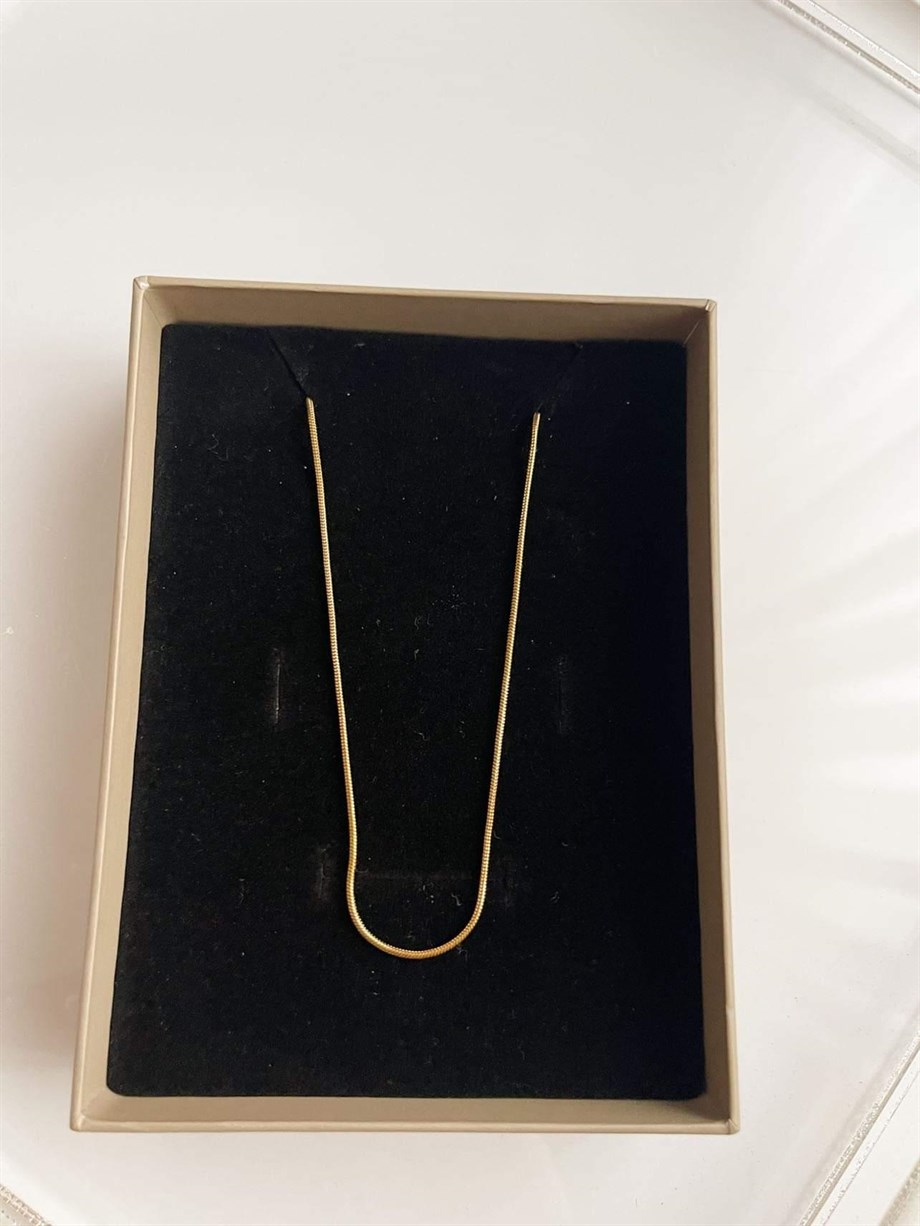 Çelik İnce Uzun Minimal Snake Kolye (67 Cm)