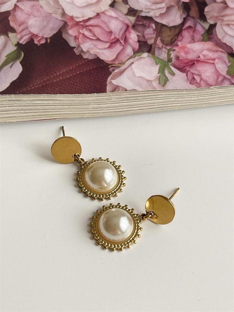 Çelik İncili Küpe (2.40 Cm)