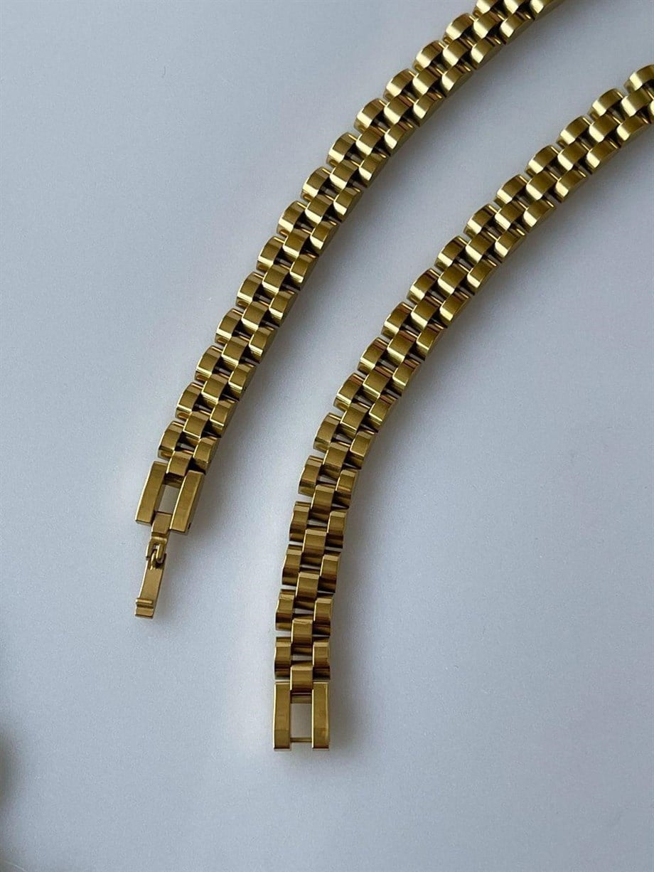 Çelik Kalın Bileklik (22 Cm)