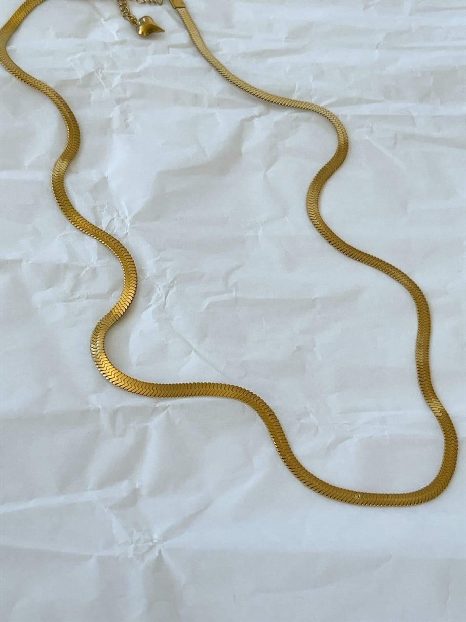Çelik Kalın İtalyan Zincir Kolye (57 Cm)