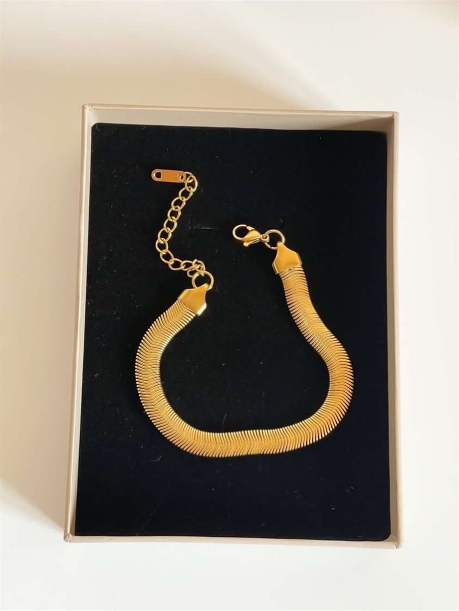 Çelik Kalın Snake Bileklik (23 Cm)