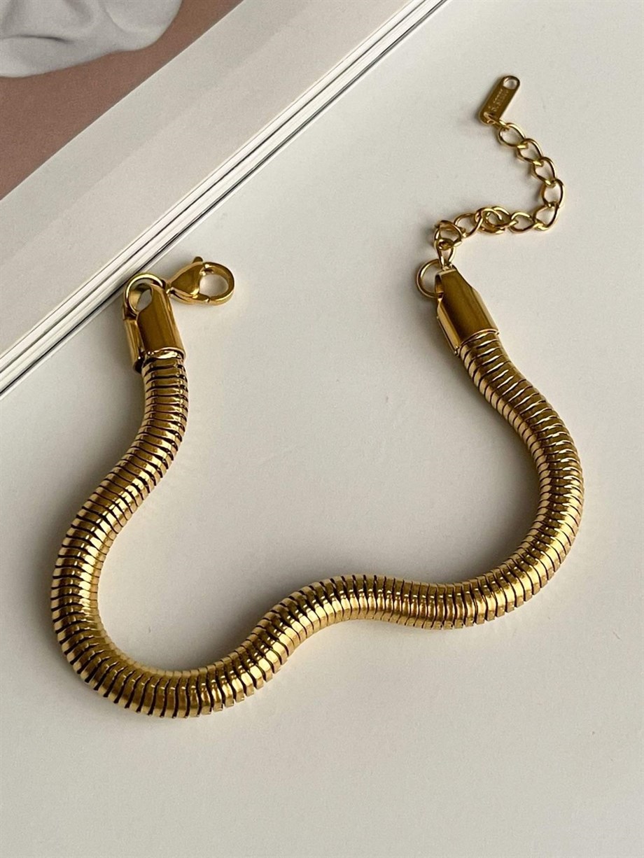 Çelik Kalın Snake Bileklik (27 Cm)