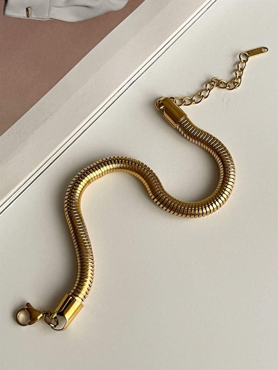 Çelik Kalın Snake Bileklik (27 Cm)