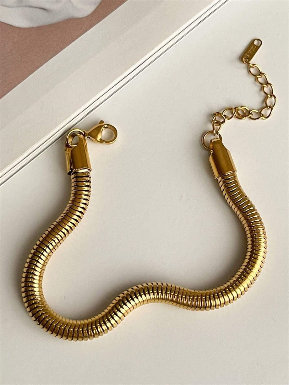 Çelik Kalın Snake Bileklik (27 Cm)