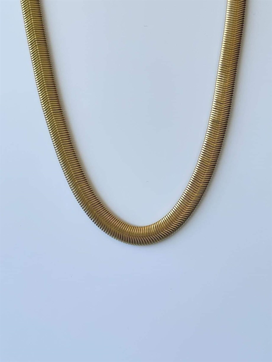 Çelik Kalın Snake Kolye (56 Cm)